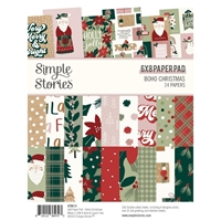 Εικόνα του Simple Stories Μπλοκ Χαρτιών Scrapbooking Διπλής Όψης 6"X8" - Boho Christmas