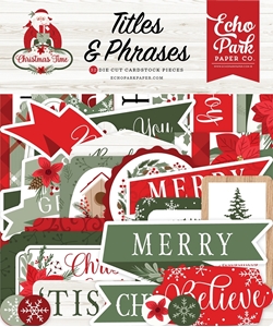 Picture of Echo Park Cardstock Ephemera - Christmas Time, Titles & Phrases, 32pcs