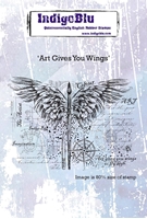 Εικόνα του IndigoBlu Rubber Stamp Σφραγίδα A6 - Art Gives You Wings 