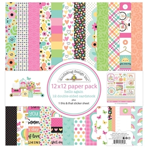 Picture of Doodlebug Design Double-Sided Paper Pack 12"X12" - Hello Again