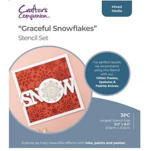 Picture of Crafter's Companion Σετ με Στένσιλ  - Graceful Snowflakes, 3τεμ.