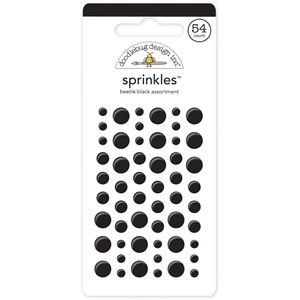 Picture of Doodlebug Design Sprinkles - Beetle Black, 54pcs