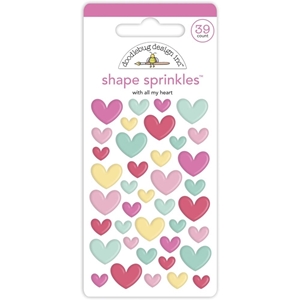 Picture of Doodlebug Design Διακοσμητικά Αυτοκόλλητα Shape Sprinkles - With All My Heart, 39τεμ.