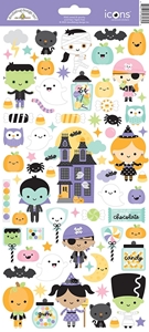 Picture of Doodlebug Design Cardstock Αυτοκόλλητα 6"X13" - Sweet & Spooky, Icons, 74τεμ.