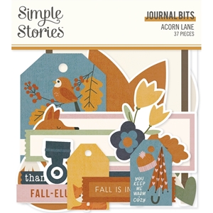 Picture of Simple Stories Ephemera - Acorn Lane, Journal Bits, 37pcs