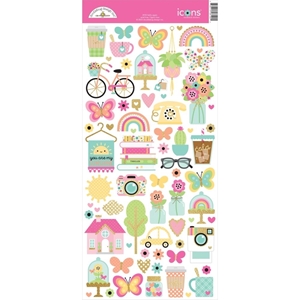 Picture of Doodlebug Design Cardstock Stickers 6"X13" - Hello Again, Icons