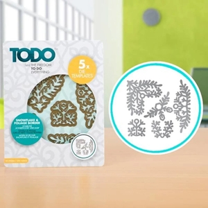 Picture of TODO Die Template Set - Snowflake and Foliage Borders, 5pcs