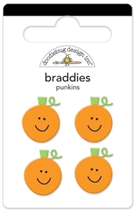 Picture of Doodlebug Design Braddies Αυτοκόλλητα Brads - Pumkins, 4 τεμ.