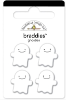 Εικόνα του Doodlebug Design Braddies Αυτοκόλλητα Brads - Ghosties, 4 τεμ.