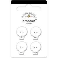 Εικόνα του Doodlebug Design Braddies Αυτοκόλλητα Brads - Skullies, 4 τεμ.