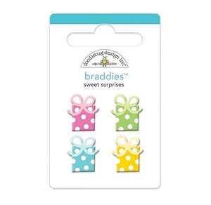Picture of Doodlebug Design Braddies Αυτοκόλλητα Brads - Sweet Surprises, 4 τεμ.