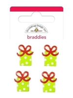 Εικόνα του Doodlebug Design Braddies Αυτοκόλλητα Brads - Gift Wrapped, 4 τεμ.