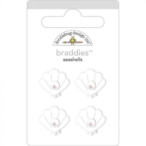 Picture of Doodlebug Design Braddies Αυτοκόλλητα Brads - Seashells, 4 τεμ.