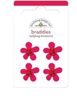 Εικόνα του Doodlebug Design Braddies Αυτοκόλλητα Brads - Ladybug Blossoms, 4 τεμ.