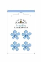 Εικόνα του Doodlebug Design Braddies Αυτοκόλλητα Brads - Bubble Blue Blossoms, 4 τεμ.
