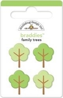Εικόνα του Doodlebug Design Braddies Αυτοκόλλητα Brads - Family Trees, 4 τεμ.