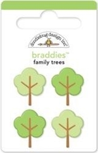 Picture of Doodlebug Design Braddies Αυτοκόλλητα Brads - Family Trees, 4 τεμ.
