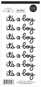 Picture of Dooblebug Doodles Cardstock Stickers - Beetle Black, It's a Boy, 7pcs
