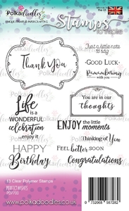 Picture of Polkadoodles Clear Stamps - Perfect Wishes, 13pcs
