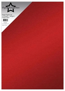Picture of Paper Favourites Περλέ Χαρτί Διπλής 'Οψης A4 - Orient Red, 10τεμDouble-Sided Pearl Paper 