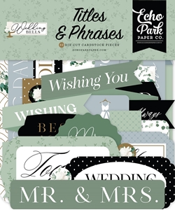 Picture of Echo Park Wedding Bells Cardstock Ephemera - Titles & Phrases, 32pcs
