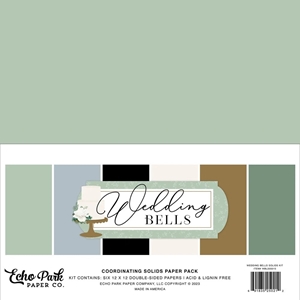 Picture of Echo Park Wedding Bells Double-Sided Solid Cardstock 12"X12" 