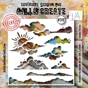 Picture of Aall & Create Stencil - Nr. 219 Clouded Stories