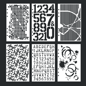 Picture of Elizabeth Craft Designs Greatest Hits Planner Stencils Σετ Στένσιλ 4, 6τεμ.