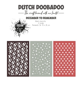 Picture of Dutch Doobadoo Dream Plan Do December To Remember Mask Stencil A5, 3pcs