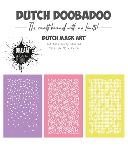 Picture of Dutch Doobadoo Dream Plan Do Dutch Mask Art Stencil - Get This Party Started, 3pcs