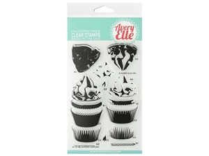 Picture of Avery Elle Clear Σετ Διάφανες Σφραγίδες 4"X6" - Layered Cupcake, 14τεμ.