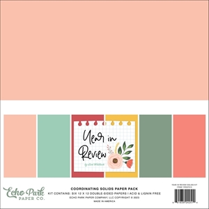 Picture of Echo Park Double-Sided Solid Cardstock Μονόχρωμα Φύλλα Scrapbooking Διπλής Όψης 12" x 12" - Year In Review
