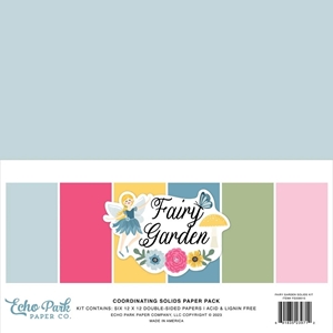 Picture of Echo Park Double-Sided Solid Cardstock 12" x 12" - Fairy Garden