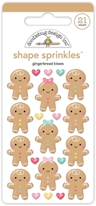 Picture of Doodlebug Design Gingerbread Kisses Shape Sprinkles, 21pcs