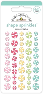 Picture of Doodlebug Design Gingerbread Kisses Shape Sprinkles - Peppermint Place, 45pcs