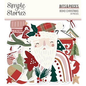 Picture of Simple Stories Boho Christmas Διακοσμητικά Εφήμερα Bits & Pieces, 54τεμ.