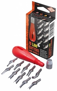 Picture of Essdee 10 Lino Cutters and Handle, 12pcs