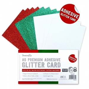 Picture of Dovecraft Adhesive Glitter Sheets Αυτοκόλλητα Φύλλα με Γκλίτερ A5 - Festive, 12 τεμ.
