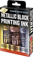 Εικόνα του Essdee Metallic Block Printing Ink  Μεταλλικό Μελάνι Λινοτυπίας 100ml, 3τεμ.