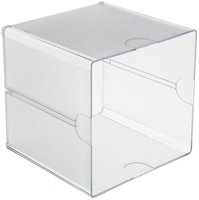 Εικόνα του Deflecto Stackable Open Cube Desk & Craft Organizer Κύβος / Ραφί Αποθήκευσης 6'' x 6'' x 6'' - Clear