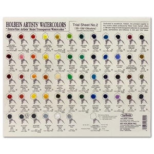 Picture of Holbein Artist's Watercolors Dot Card - 55 Colors
