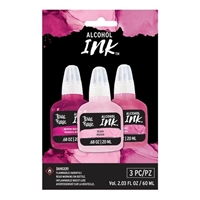 Εικόνα του Brea Reese Pigment Alcohol Inks Set Μελάνια Οινοπνεύματος 20ml - Medium Magenta, Blush, Rose