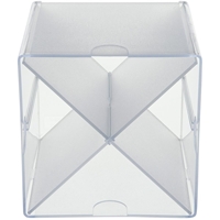 Εικόνα του Deflecto Stackable Open Cube Desk & Craft Organizer Κύβος / Ραφί Αποθήκευσης 6'' x 6'' x 6'' - Clear, X-Divided