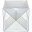 Εικόνα του Deflecto Stackable Open Cube Desk & Craft Organizer Κύβος / Ραφί Αποθήκευσης 6'' x 6'' x 6'' - Clear, X-Divided