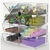 Picture of Deflecto Stackable Open Cube Desk & Craft Organizer 6'' x 6'' x 6'' - Clear, X-Divided