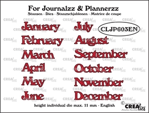 Picture of Crealies For Journalzz & Plannerzz Dies - Months EN , 12pcs