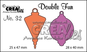 Picture of Crealies Double Fun Dies No. 32 Christmas Ornament C+D Solid Small, 2τεμ.