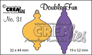 Picture of Crealies Double Fun Dies No. 31 Christmas Ornament A+B Solid Small, 2τεμ.