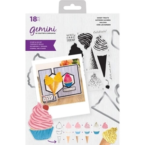 Picture of Crafter's Companion Gemini Stamp & Die - Sweet Treats, 18pcs
