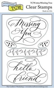 Picture of The Crafter's Workshop Clear Stamps Διάφανες Σφραγίδες - Missing You, 5τεμ.